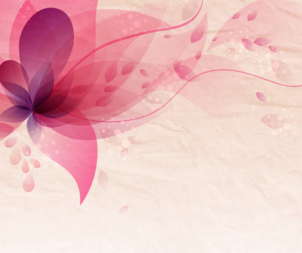 Abstract colorful background  with  flowers